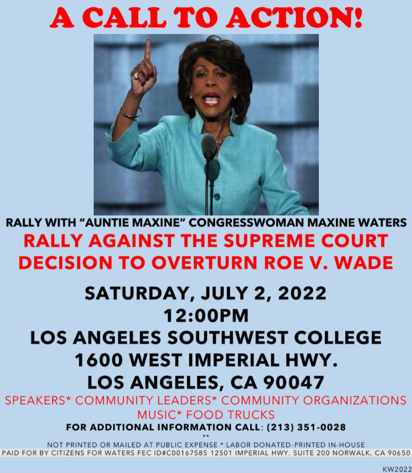A Call to Action: Auntie Maxine Rally against Supreme Court Decision