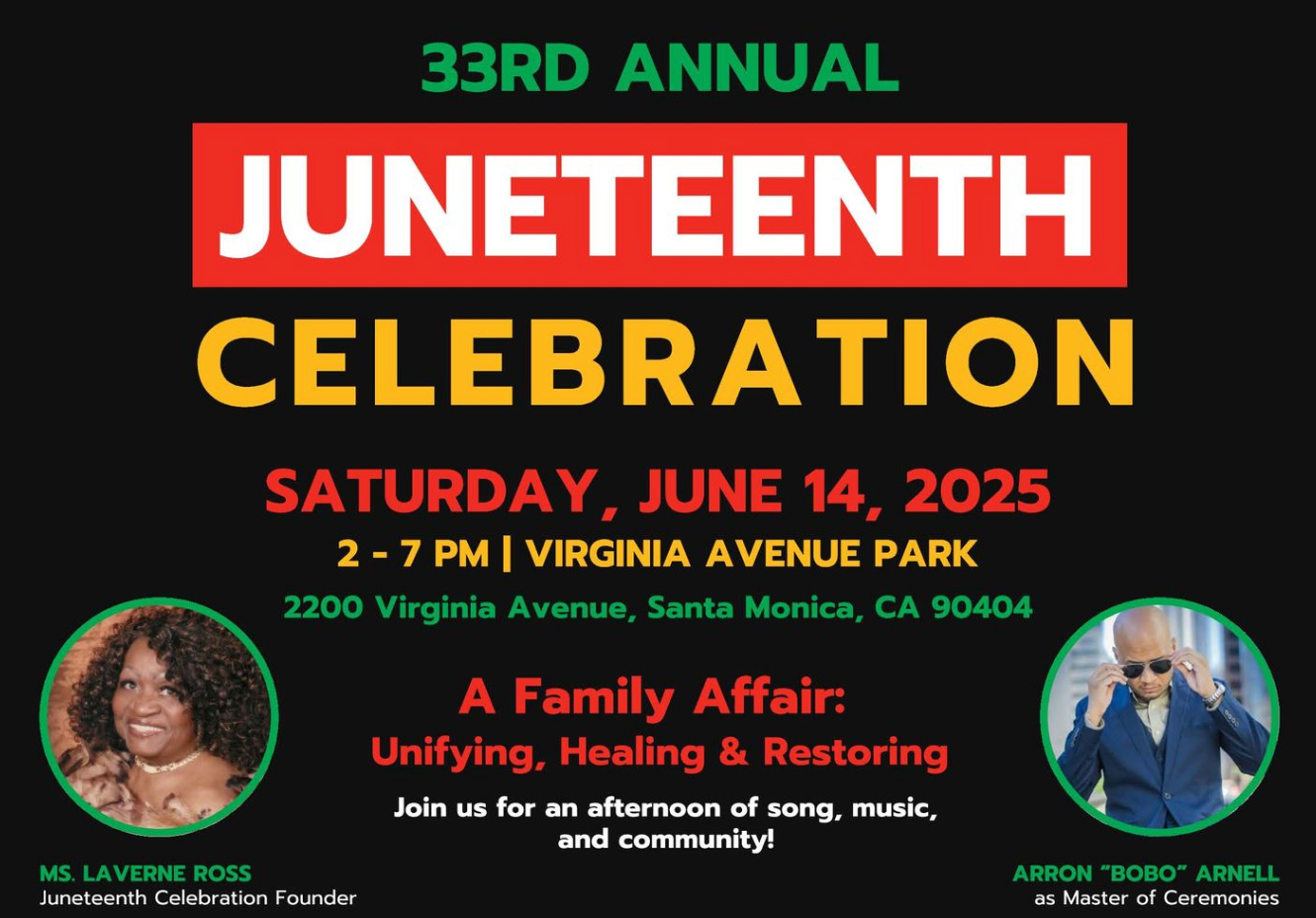 Santa Monica Juneteenth – A Family Affair: Unifying, Healing & Restoring