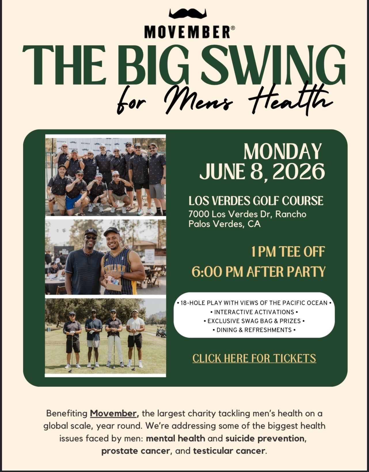 Movember Presents - The Big Swing for Men's Health 2026