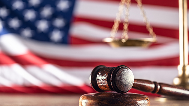 Getty 102226 gavel flag stock